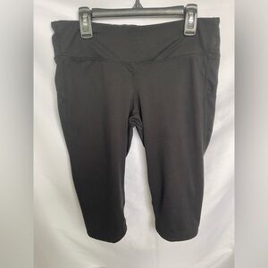 Tangerine Capri Leggings Womens small Black Stretch Elastic waist size small